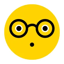 Surprised face with glasses